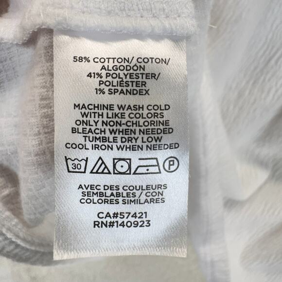 Loft Ruffle Crop Top White Size XS Short Sleeve Blouse Stretch Summer Casual - Picture 7 of 11